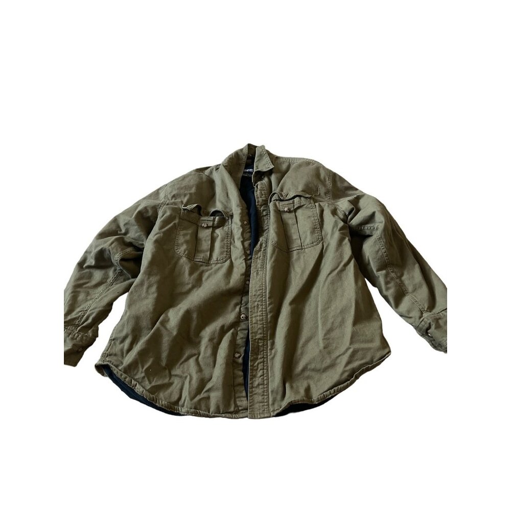 Guide Gear Men's Thermal Insulated Green Long Sleeve Cotton Polyester Jacket‎